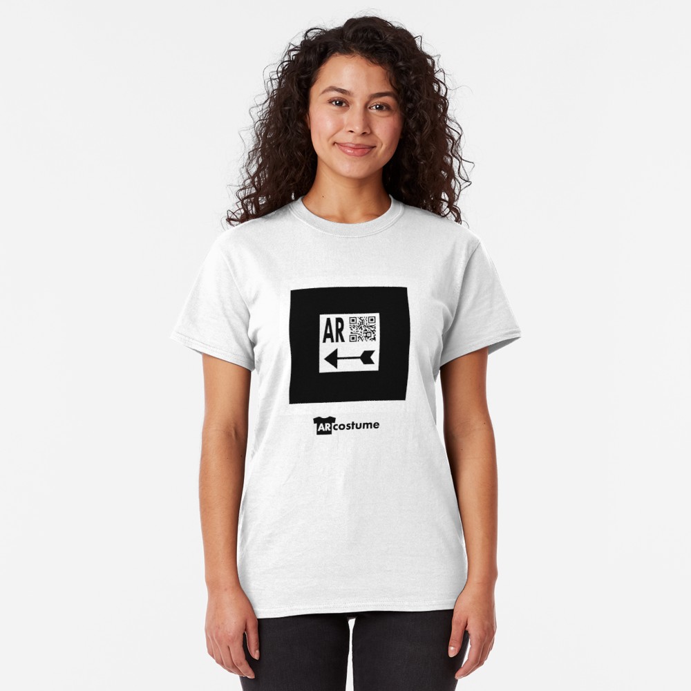 Model wearing t-shirt